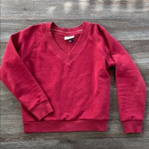 Universal Thread™ V-Neck Sweatshirt Women's Leisure Studio - Maroon XS